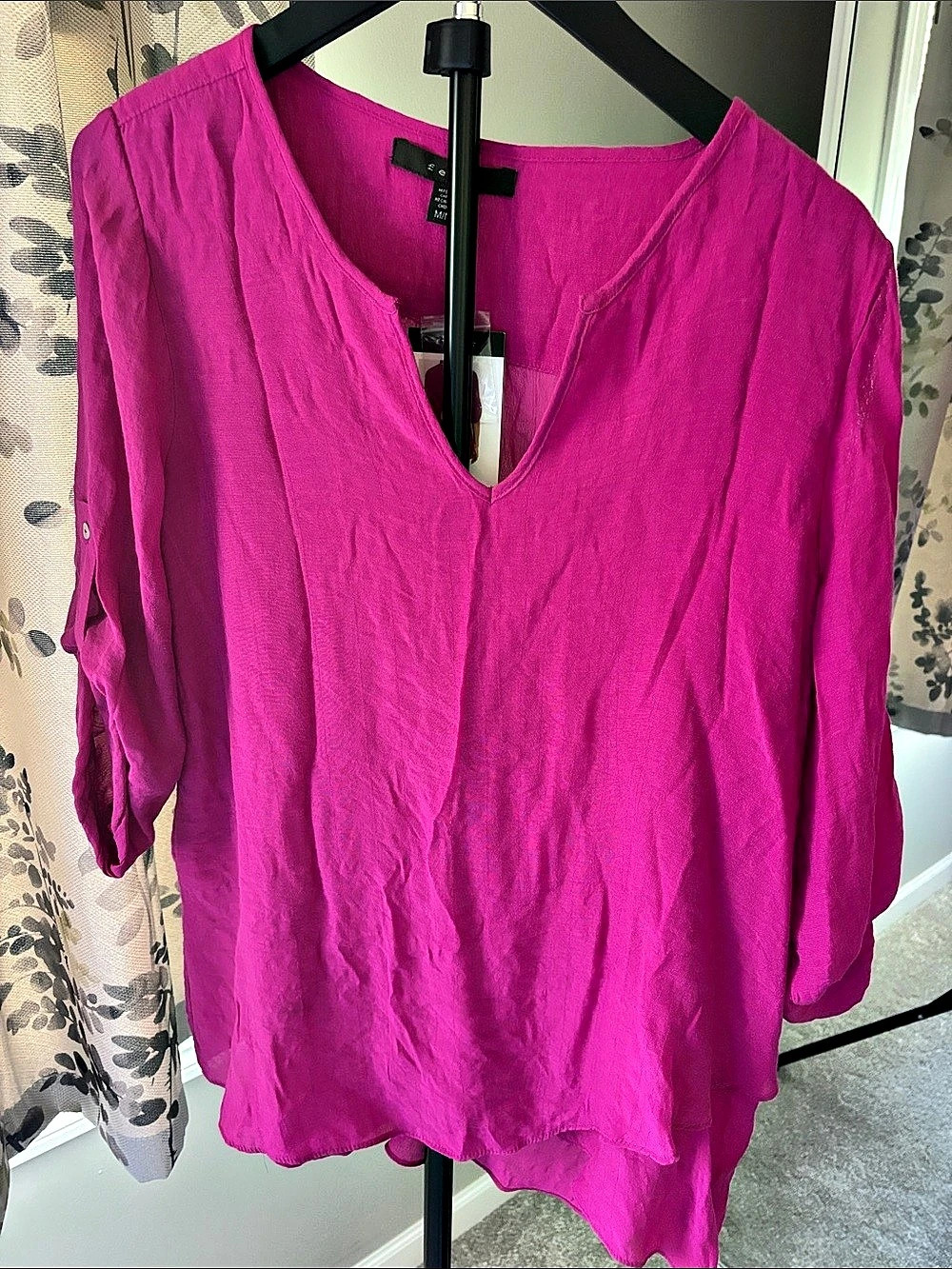 Pink V-Neck Tunic